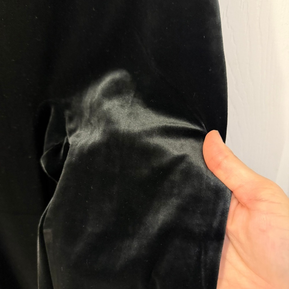 SPANX Black Velvet High Waisted Stretch Shaping Leggings Pants Womens Size Small - Picture 5 of 8
